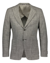 Load image into Gallery viewer, Slim fit blazer in black/white pattern