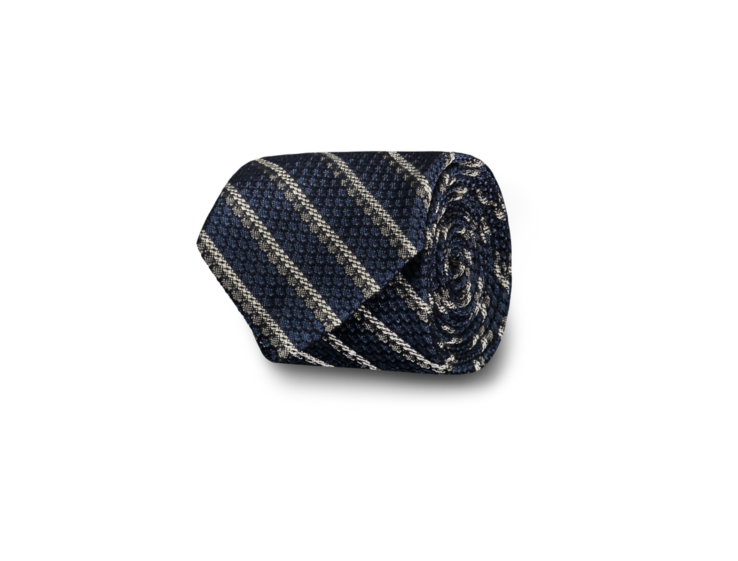 Grenadine tie in blue stripe