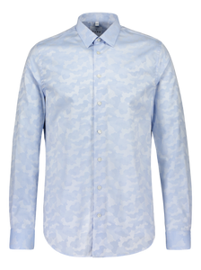 Slim fit shirt in Albini blue cloud