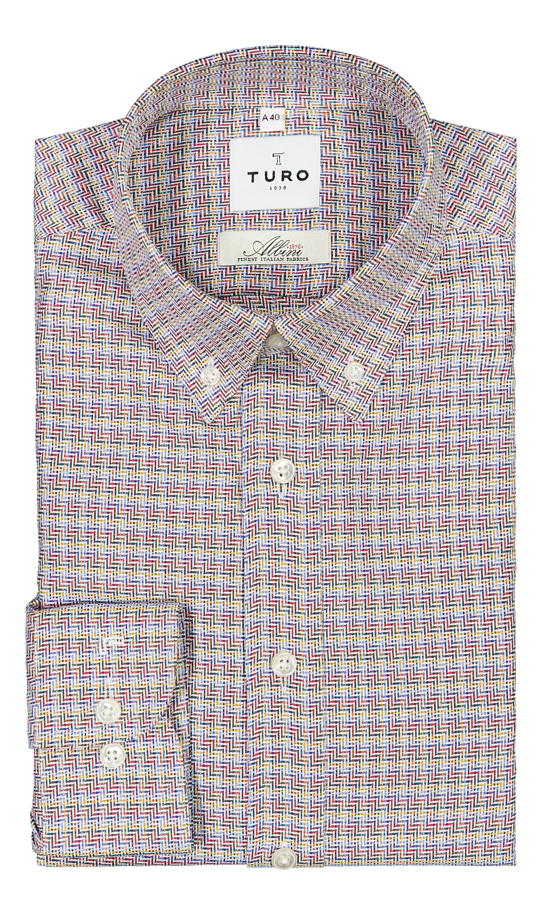 Casual slim fit shirt in Albini multicolor