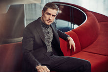 Load image into Gallery viewer, Slim fit shirt Pyry in Albini dark print
