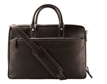 Load image into Gallery viewer, Leather briefcase espresso brown
