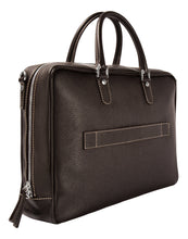 Load image into Gallery viewer, Leather briefcase espresso brown
