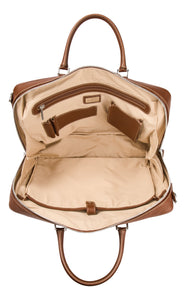 Leather briefcase tan