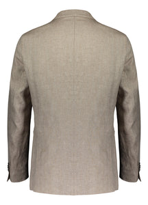 Slim fit blazer in beige linen