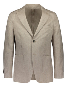 Slim fit blazer in beige linen