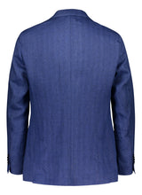 Load image into Gallery viewer, Slim fit blazer in blue linen
