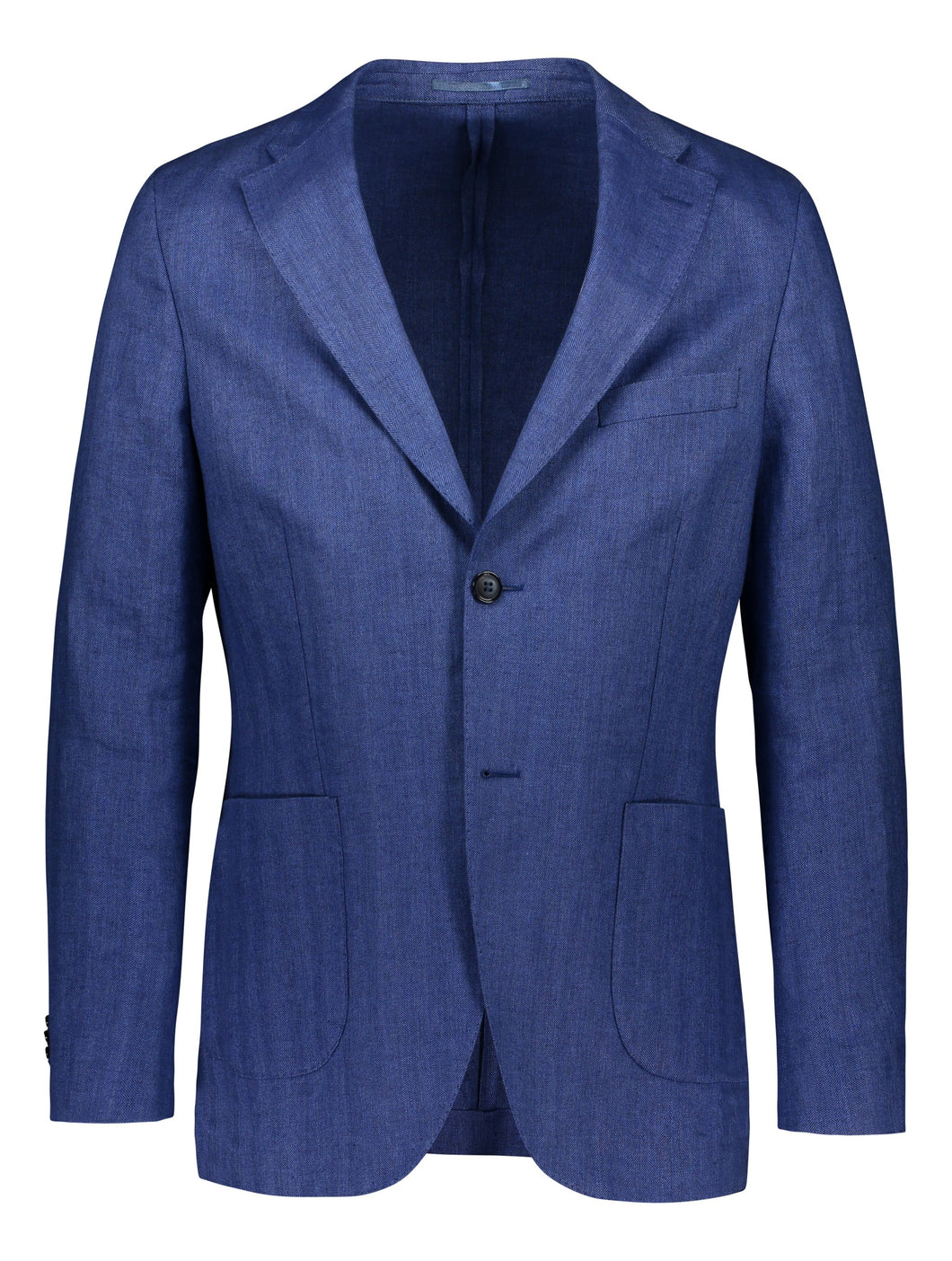 Slim fit blazer in blue linen