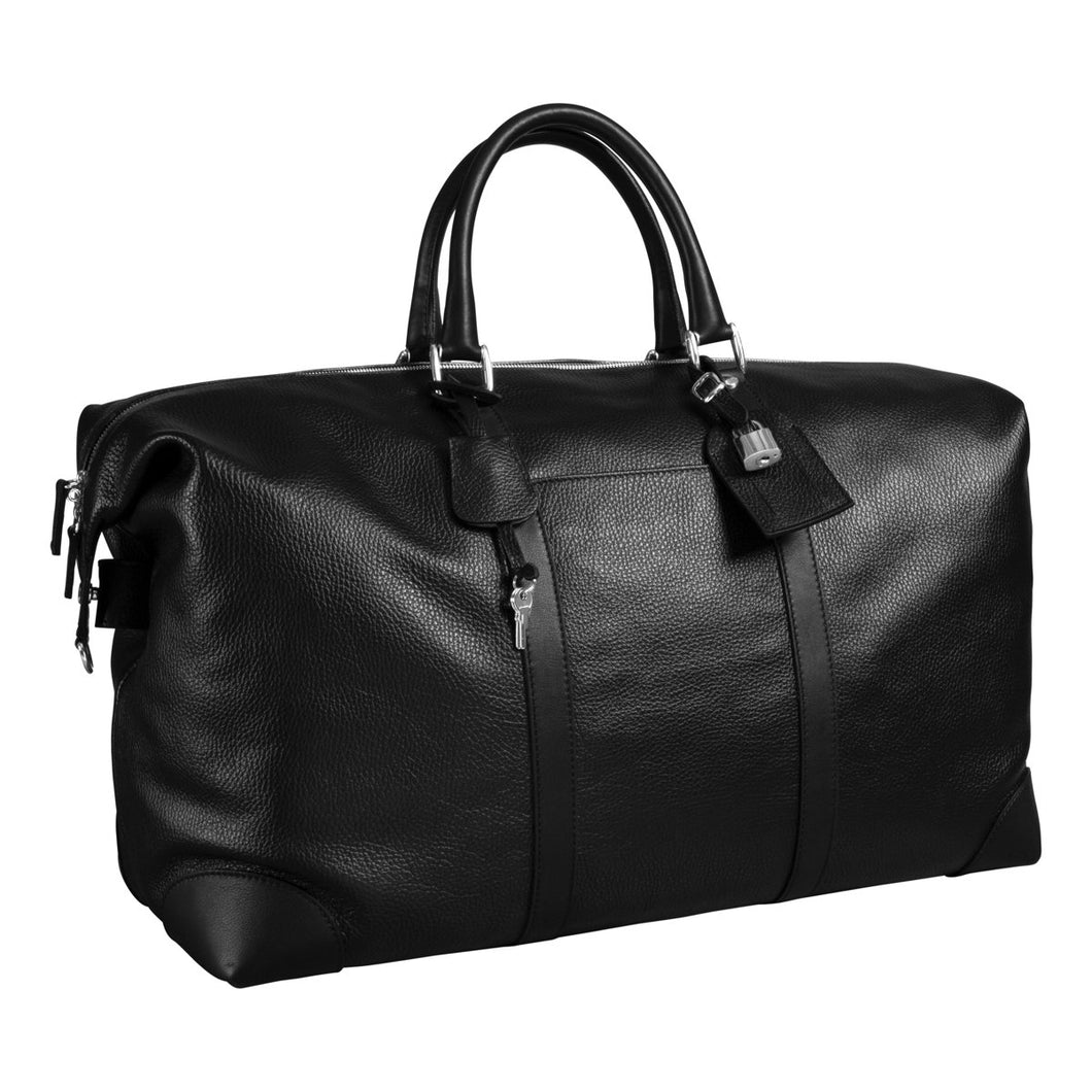 Leather weekender