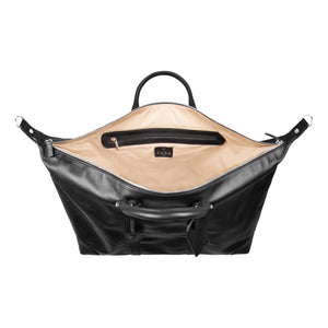 Leather weekender