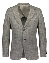 Load image into Gallery viewer, Slim fit blazer in black/white pattern
