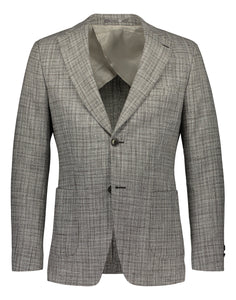 Slim fit blazer in black/white pattern