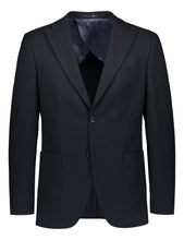 Load image into Gallery viewer, Casual cotton mix blazer in navy blue
