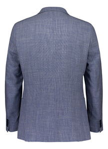 Blue casual luxury blazer in regular fit