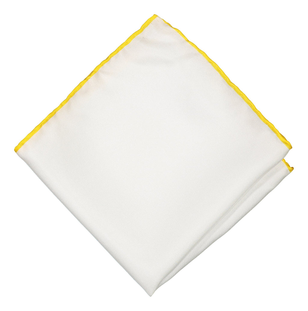 Pocket square with yellow twist