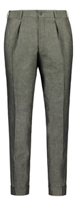 Earthy green linen-mix 5130