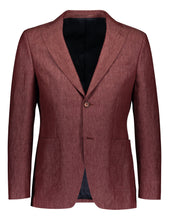 Load image into Gallery viewer, Earthy red linen suit in slim fit
