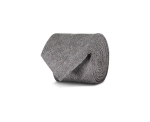 Tie herringbone grey