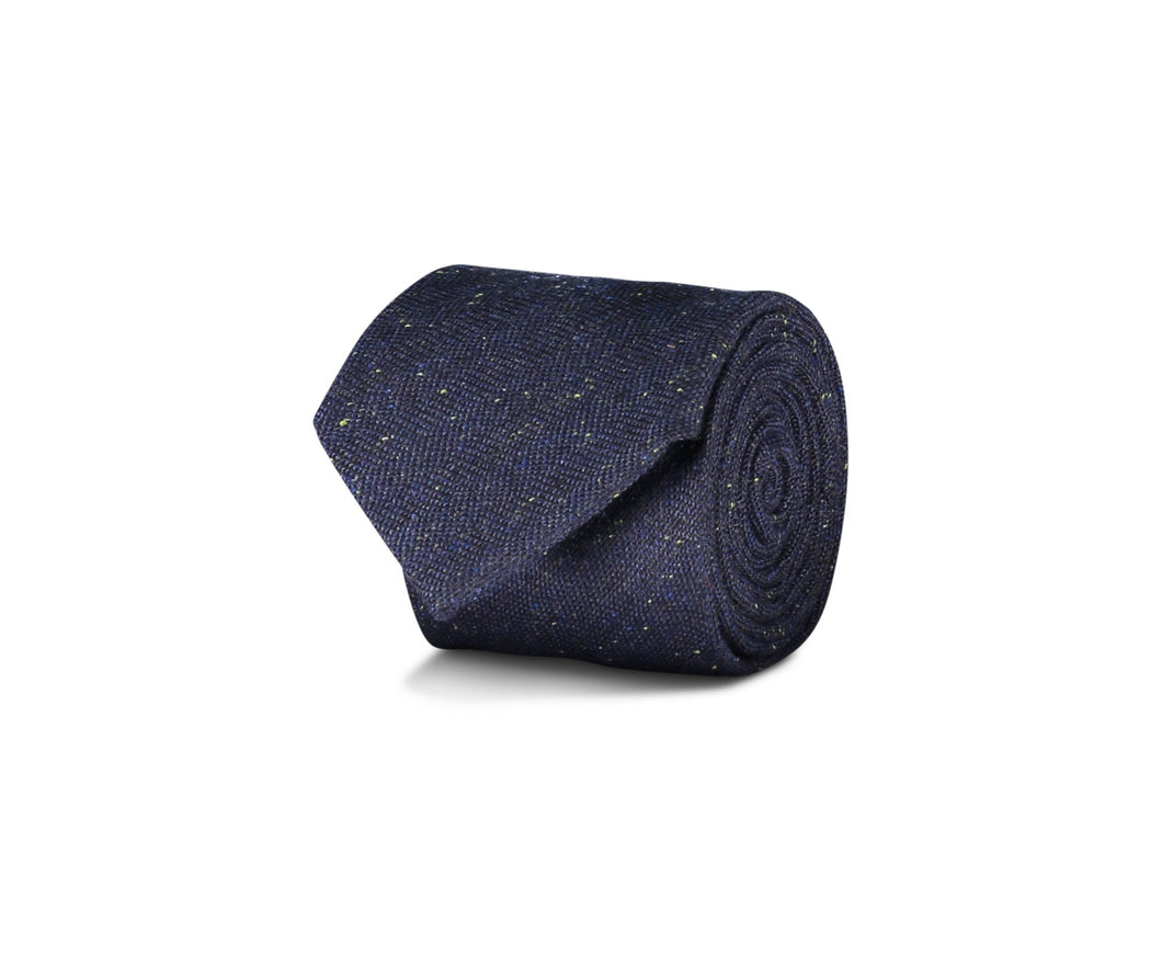 Tie herringbone blue