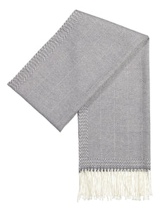 Scarf luxury wool grey