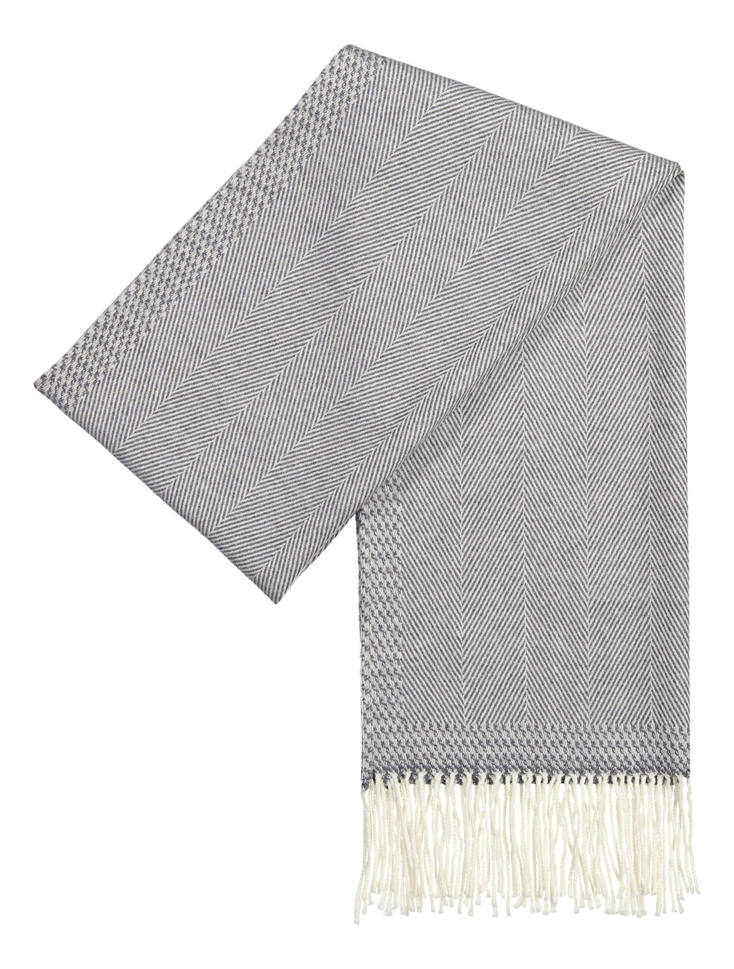 Scarf luxury wool grey